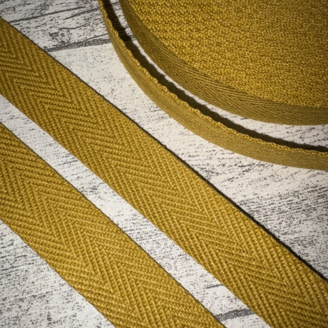 Gurtband uni Fischgrät Design 30 mm mustard senf