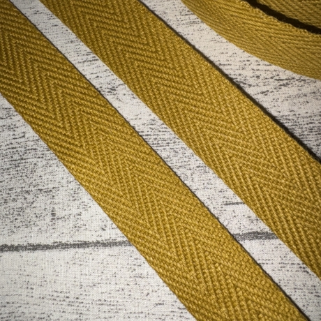 Gurtband uni Fischgrät Design 30 mm mustard senf