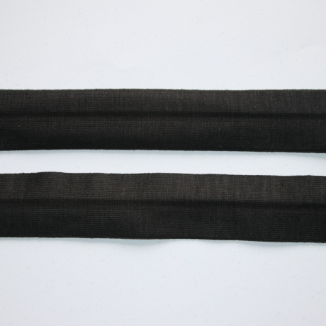 Jersey Schrägband schwarz 20 mm / 10 mm elastisches Band