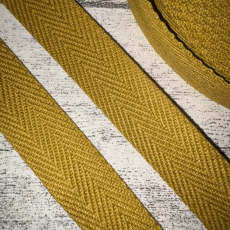 Gurtband uni Fischgrät Design 30 mm mustard senf