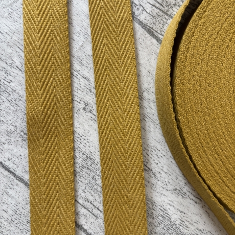 Gurtband uni Fischgrät Design 30 mm mustard senf
