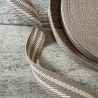 Gurtband mit Streifen Design Baumwolle 30 mm sand & natur 