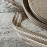 Gurtband mit Streifen Design Baumwolle 30 mm sand & natur 