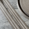 Gurtband mit Streifen Design Baumwolle 30 mm sand & natur 