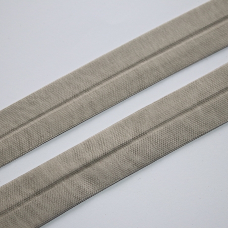 Schrägband Jersey mit Elasthan-Anteil grau hellgrau 20 mm