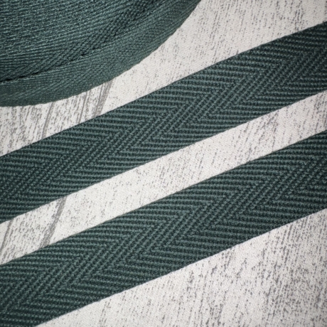 Gurtband uni Fischgrät Design 30 mm dunkelgrün