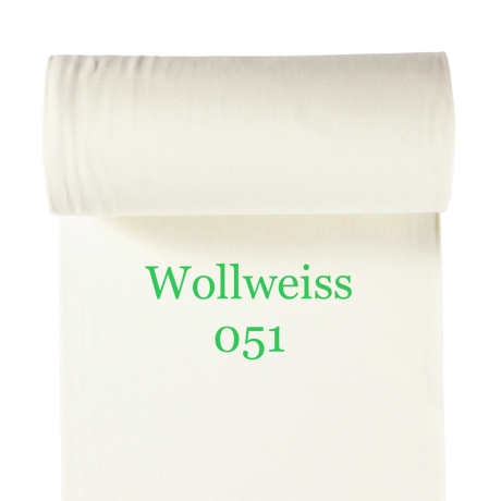 Bündchen 265gr/m2 Wollweiss