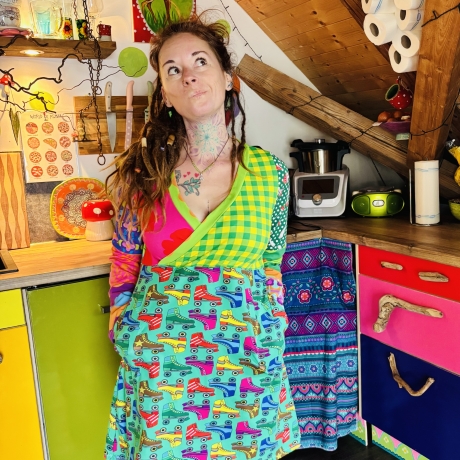 Möpsekleid mit Taschen Größe L