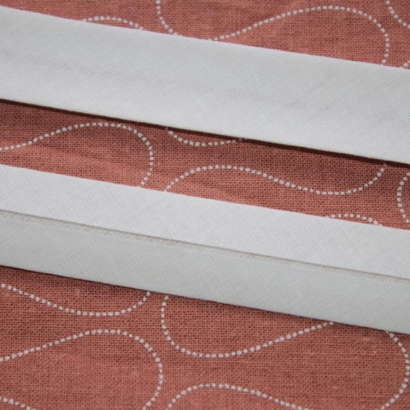 Schrägband Baumwolle 18 mm weiß