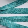 Schrägband Schlangen-Design türkis blau 20 mm