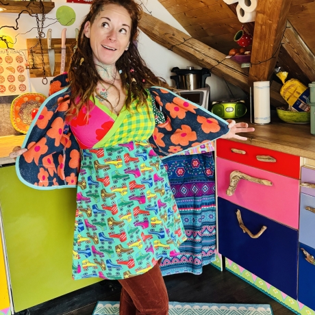 Möpsekleid mit Taschen Größe L