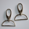 2x Karabinerhaken 30 mm silber Karabiner für Taschen