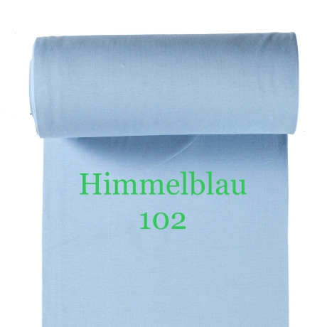 Bündchen 265gr/m2 Himmel Blau