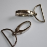 2x Karabinerhaken 30 mm silber Karabiner für Taschen