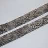 Schrägband Schlangen-Design grau 20 mm Reptil