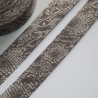 Schrägband Schlangen-Design grau 20 mm Reptil