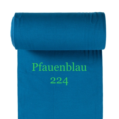 Bündchen 265gr/m2 Pfauen Blau