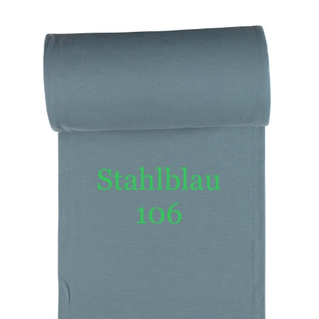 Bündchen 265gr/m2 Stahl Blau
