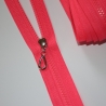 Reißverschluss neon pink Knochen neonpink + Zipper silber REST