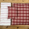 Vintage Puppenbett aus Holz rot Puppenbettwäsche Puppenmöbel