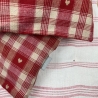 Vintage Puppenbett aus Holz rot Puppenbettwäsche Puppenmöbel
