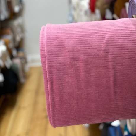 Nicky Rib Jersey Uni Baumwolle | Öko Tex Standard 100 | Pink