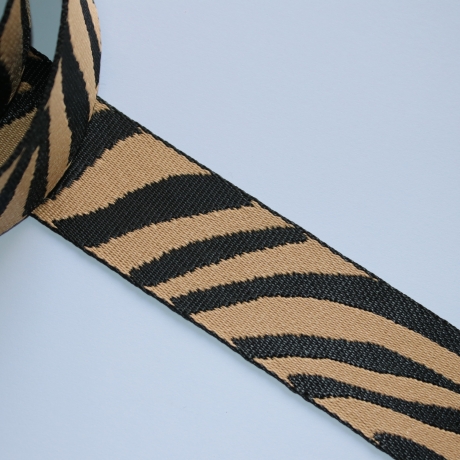 Gurtband Zebra Muster 38 mm beige Zebra-Design Tiger _c