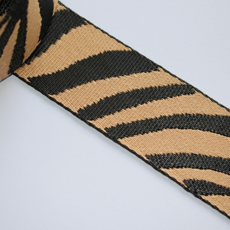 Gurtband Zebra Muster 38 mm beige Zebra-Design Tiger _c