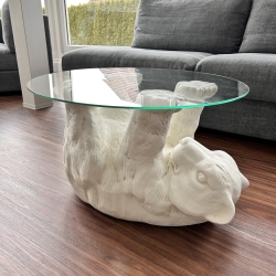 Tisch Bär mit Glas.