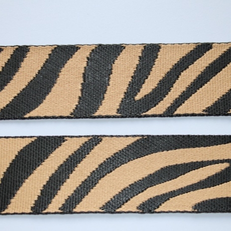 Gurtband Zebra Muster 38 mm beige Zebra-Design Tiger _c