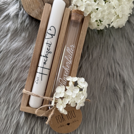 Geldgeschenk Kerzenset „Hochzeit“ mit Wunscherfüller 