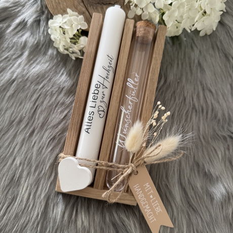 Geldgeschenk Kerzenset „Hochzeit“ mit Wunscherfüller 