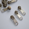 10x Zipper silber Schieber - 5mm Endlos-Reißverschluss 