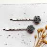 Grey Roses • Haarklammern silber | Haarschmuck | Geschenkidee