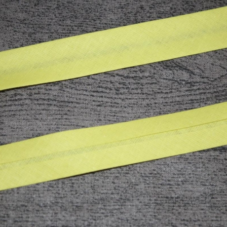Schrägband Baumwolle 18 mm zitronengelb gelb neongelb