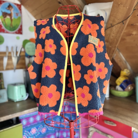 Teddyweste kurz Größe L Oversize