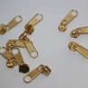 10x Zipper gold Schieber 5 mm Schiene Endlos-Reißverschluss