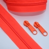 Reißverschluss neonorange 5 mm mit / ohne Zipper Endlos-Ware
