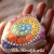Spirale Mandala handgemalt auf Stein Mandala-Stein Unikat