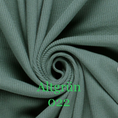 Strickstoff | HEAVY KNIT STOFF | KABELSTOFF | Altgrün