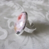 Cabochon-Ring mit Motiv Rose Liane