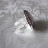 Cabochon-Ring mit Motiv Rose Liane