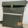 Handmade Rucksack auch als Umhängetasche tragbar grün kaufen