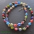 Glaskette bunt Millefiori Glas Perlen Kette kurz