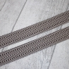 Gurtband Fischgrät dunkelbraun & natur doppelt Zickzack 38 mm