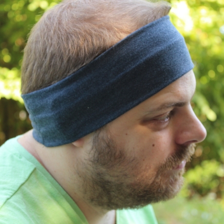 Handgefertigtes Jersey-Stirnband ''Männersache