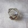 Silberfarbener Ring Vintage Schmetterling Orange