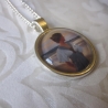 Cabochon Anhänger mit Kette Porträt Frau Agnes