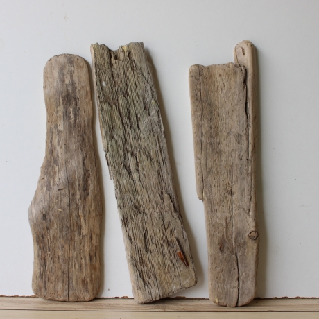 Treibholz Schwemmholz Driftwood  3  Bretter Regal  41- 44 cm 
