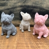Handgefertigte Bulldogge aus Stein/Sand/Glas/Harz